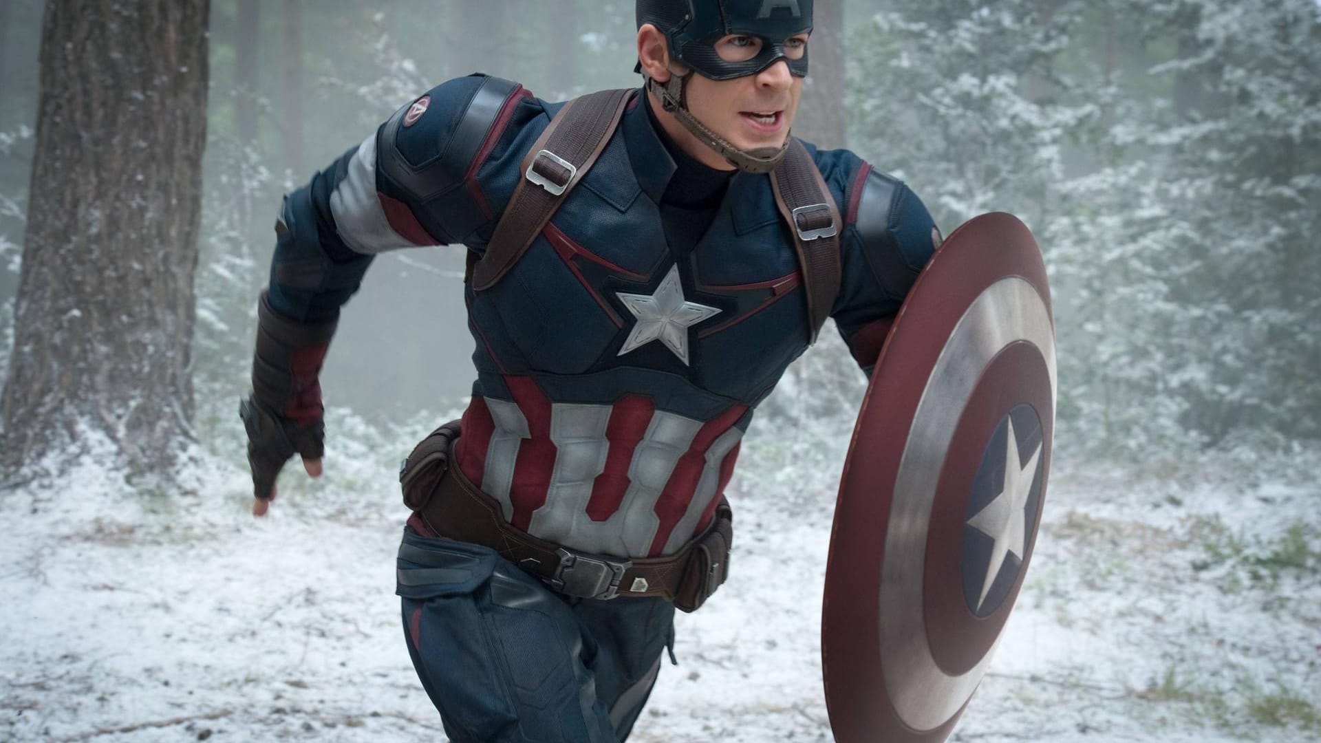 Captain America ist im Kampf. Captain America ist im Kampf.