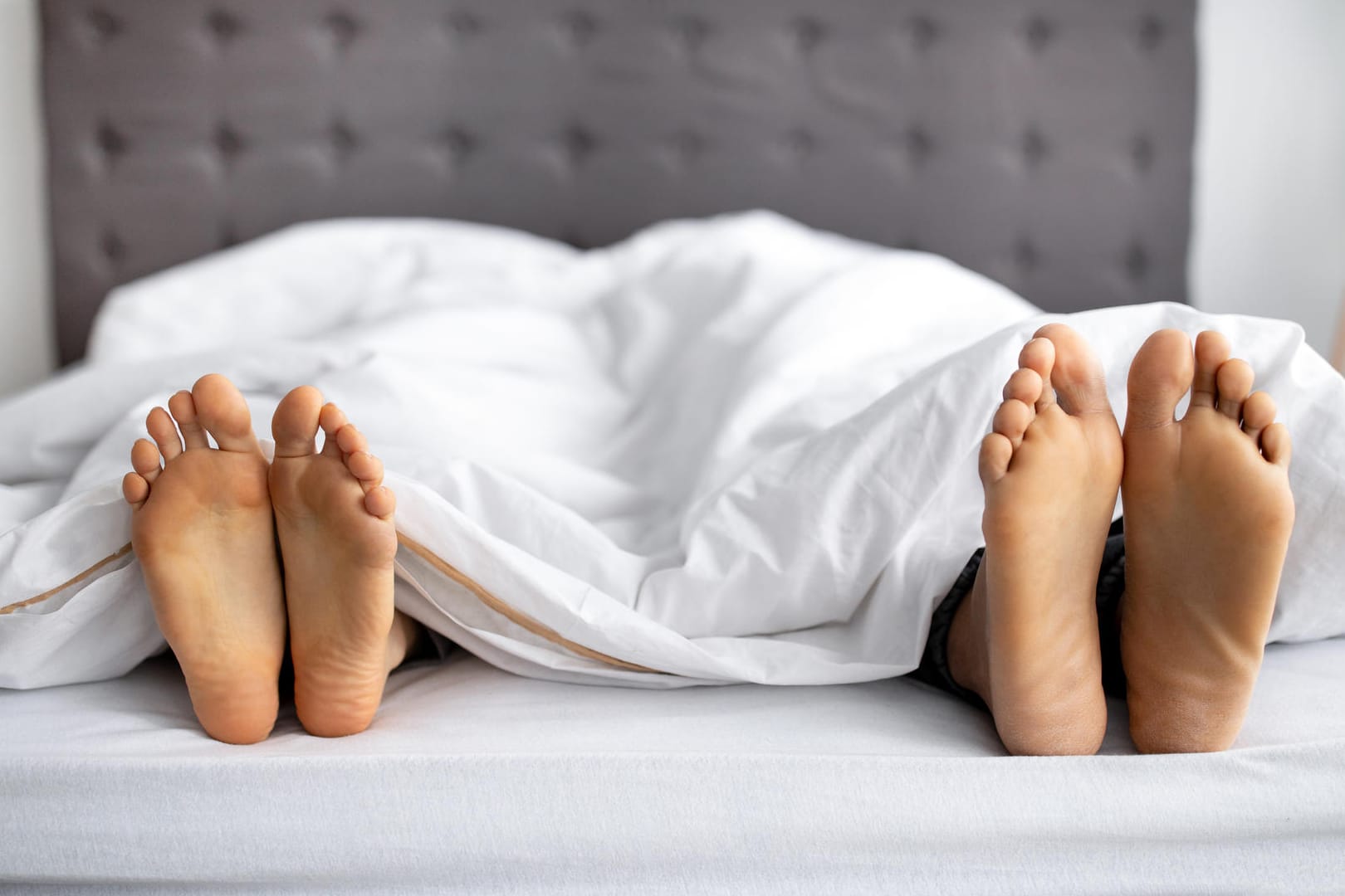 Paar im Bett: Menschen, die sich als asexuell identifizieren, spüren wenig oder kein Verlangen nach Sex. Paar im Bett: Menschen, die sich als asexuell identifizieren, spüren wenig oder kein Verlangen nach Sex.
