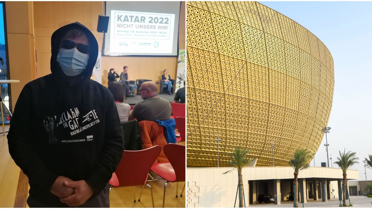 Bauarbeiter Jeevan KC, WM-Stadion in Doha: Bauarbeiter Jeevan KC, WM-Stadion in Doha: