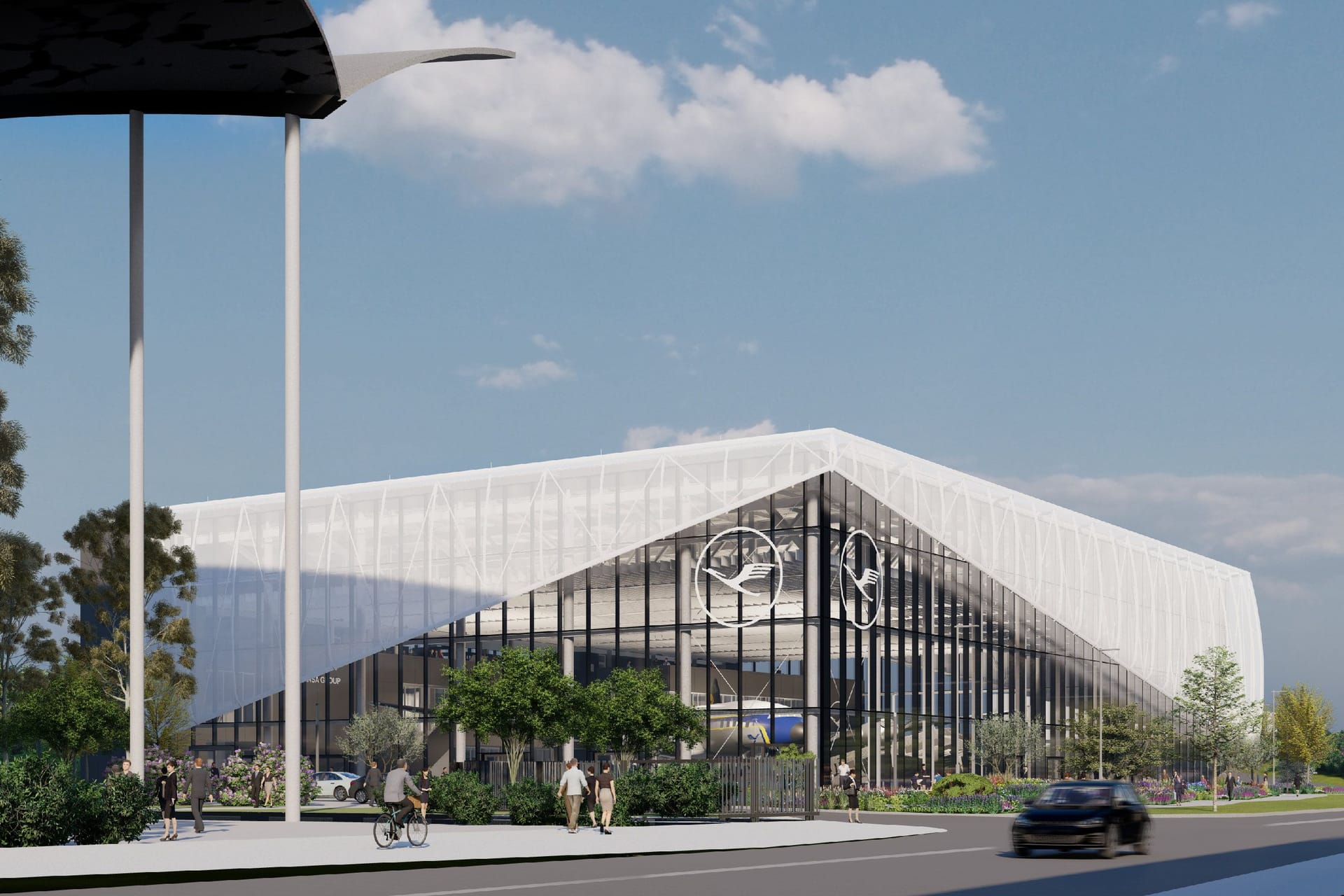 So soll das Konferenzzentrum nach Plänen von Albert Speer einmal aussehen. Im Inneren soll auch Platz für ein historisches Flugzeug geschaffen werden. So soll das Konferenzzentrum nach Plänen von Albert Speer einmal aussehen. Im Inneren soll auch Platz für ein historisches Flugzeug geschaffen werden.