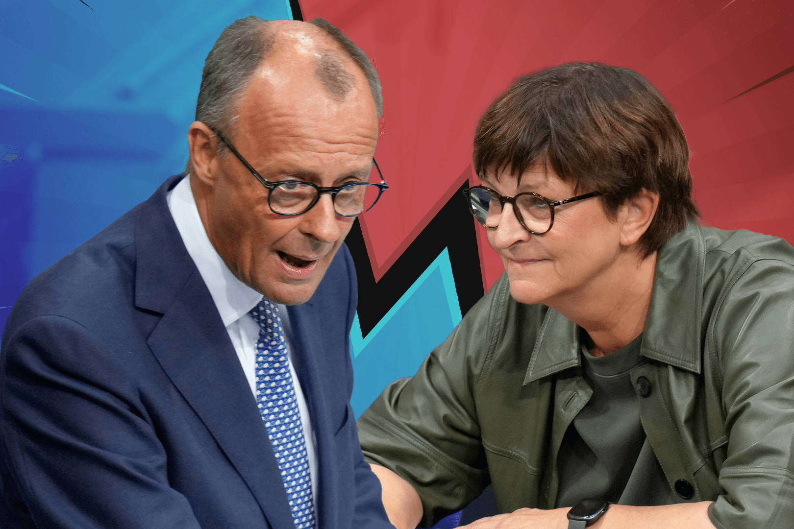 Friedrich Merz und Saskia Esken lieferten sich einen Schlagabtausch. Friedrich Merz und Saskia Esken lieferten sich einen Schlagabtausch.